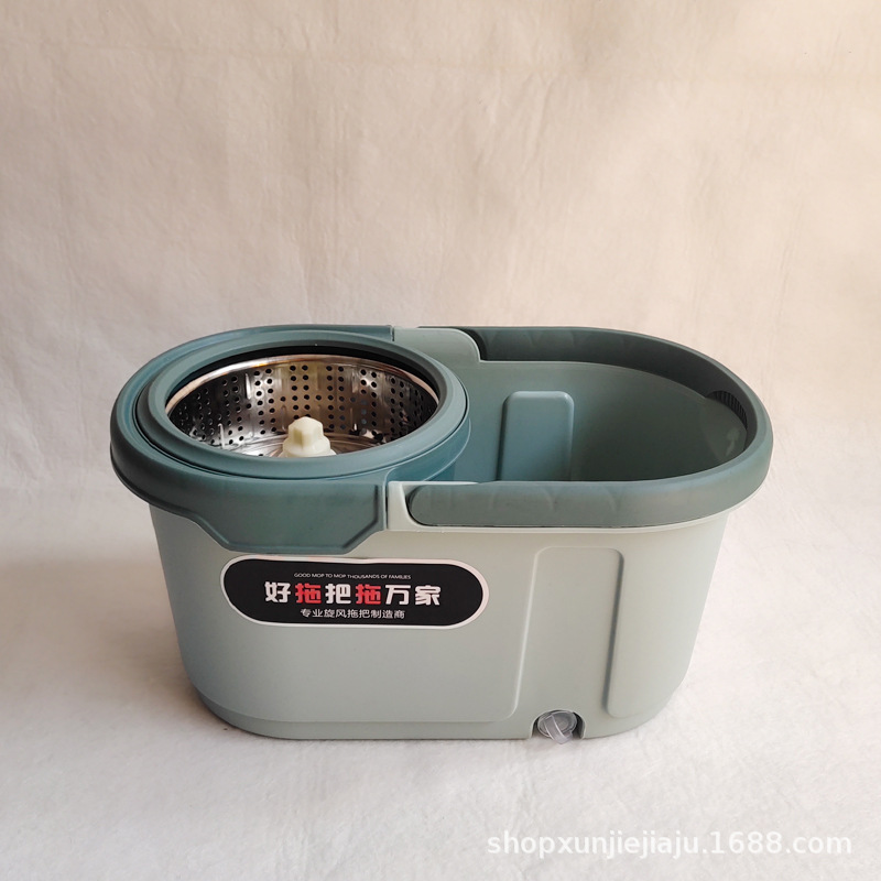 Mop Bucket Rotating Mop Mop Household Lazy Double Drive Spin-Dry Hand Wash-Free Mop Bucket Wholesale