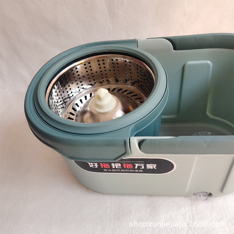 Mop Bucket Rotating Mop Mop Household Lazy Double Drive Spin-Dry Hand Wash-Free Mop Bucket Wholesale
