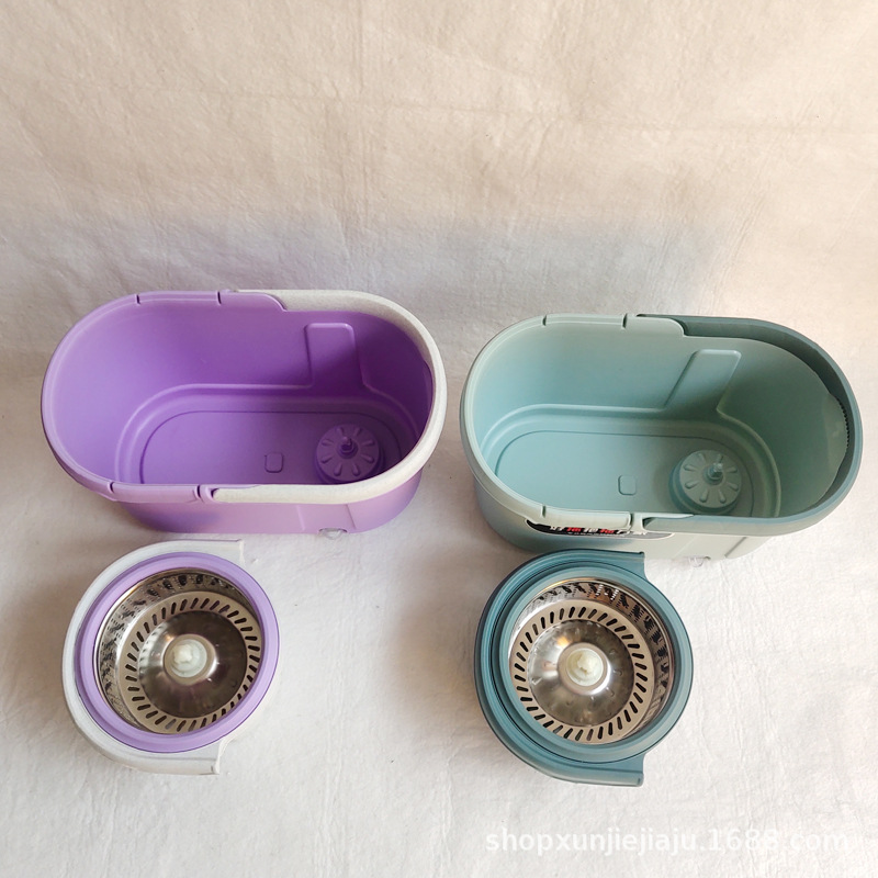 Mop Bucket Rotating Mop Mop Household Lazy Double Drive Spin-Dry Hand Wash-Free Mop Bucket Wholesale