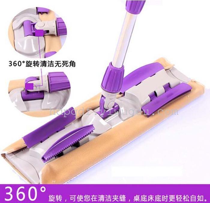 Factory wholesale mop 360 degree rotating mop clip towel clamp type mop mop flat wooden floor mop Factory wholesale mop 360 degree rotating mop clip towel clamp type mop mop flat wooden floor mop