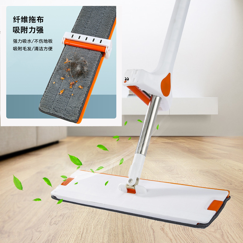 2021 New Flat Mop Hand Wash-Free Self-Screw Water Mop Lazy Household Mop Squeeze Water Wash-Free Roller Mop