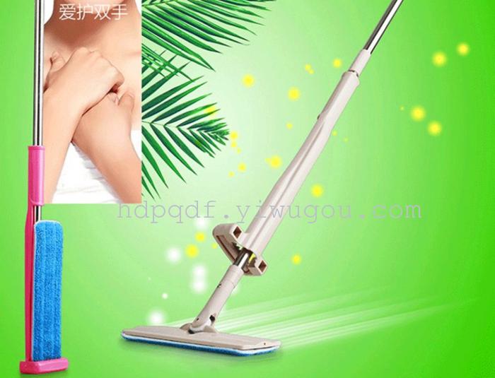 The new lazy free hand wash self-cleaning support handle stainless steel rod rotation drag plate free left Jishui mop The new lazy free hand wash self-cleaning support handle stainless steel rod rotation drag plate free left Jishui mop