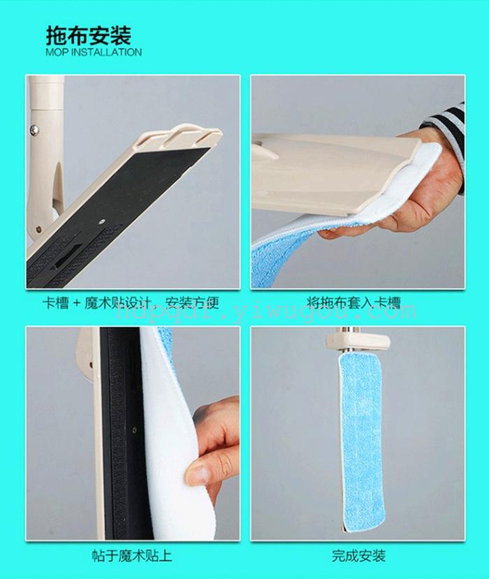 The new lazy free hand wash self-cleaning support handle stainless steel rod rotation drag plate free left Jishui mop The new lazy free hand wash self-cleaning support handle stainless steel rod rotation drag plate free left Jishui mop