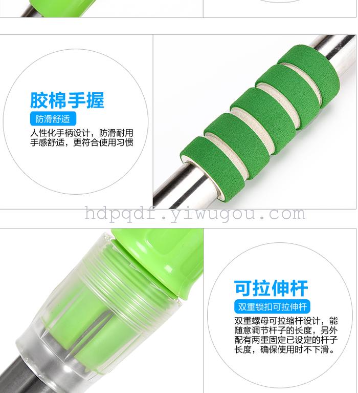Factory direct sales 2016 new good quality of green cotton double rolling type water wringing mop