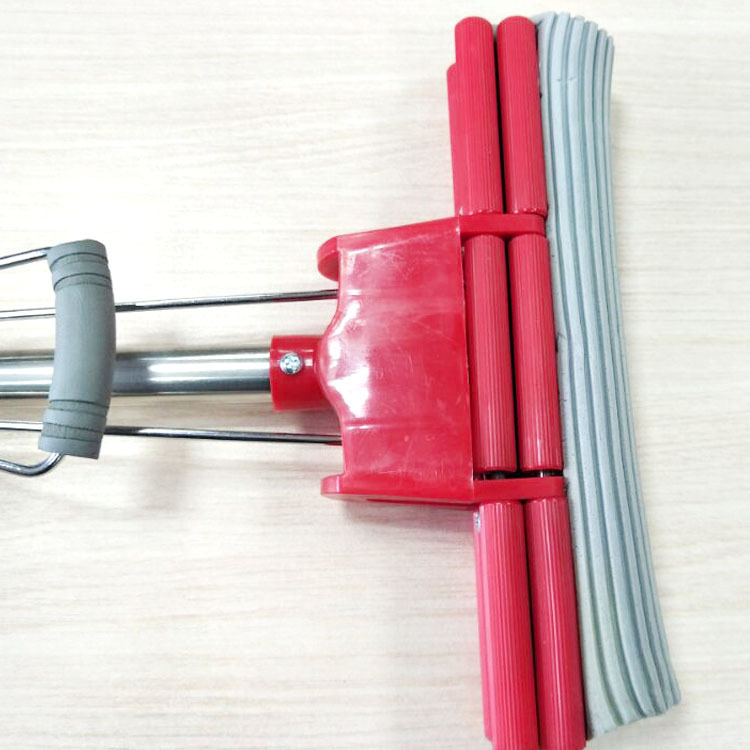 LIAO compared adhesive cotton mop double roller squeeze 27 cm stainless steel telescopic rod magic sponge cleaning wholesale
