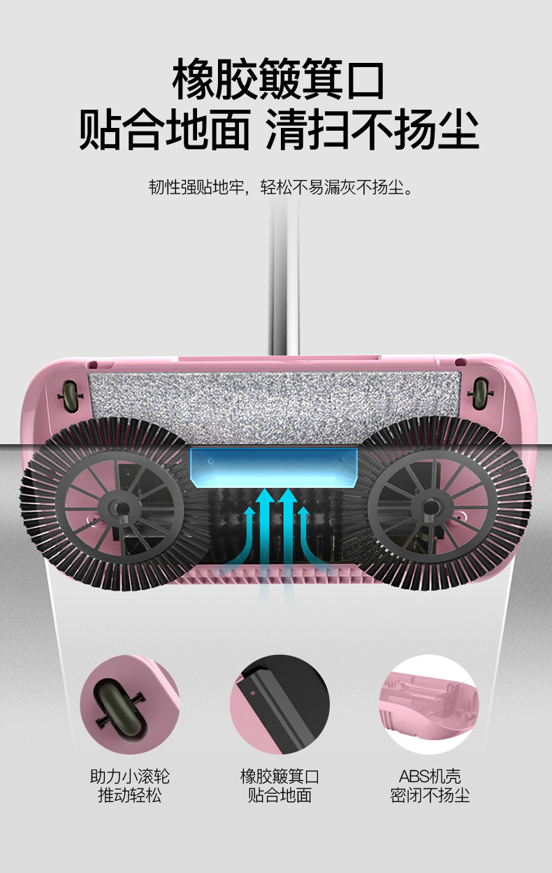 Wanben Push-Type Sweeping Machine Household Broom Dustpan Mop Machine Gift Mop Sweeper Wanben Push-Type Sweeping Machine Household Broom Dustpan Mop Machine Gift Mop Sweeper