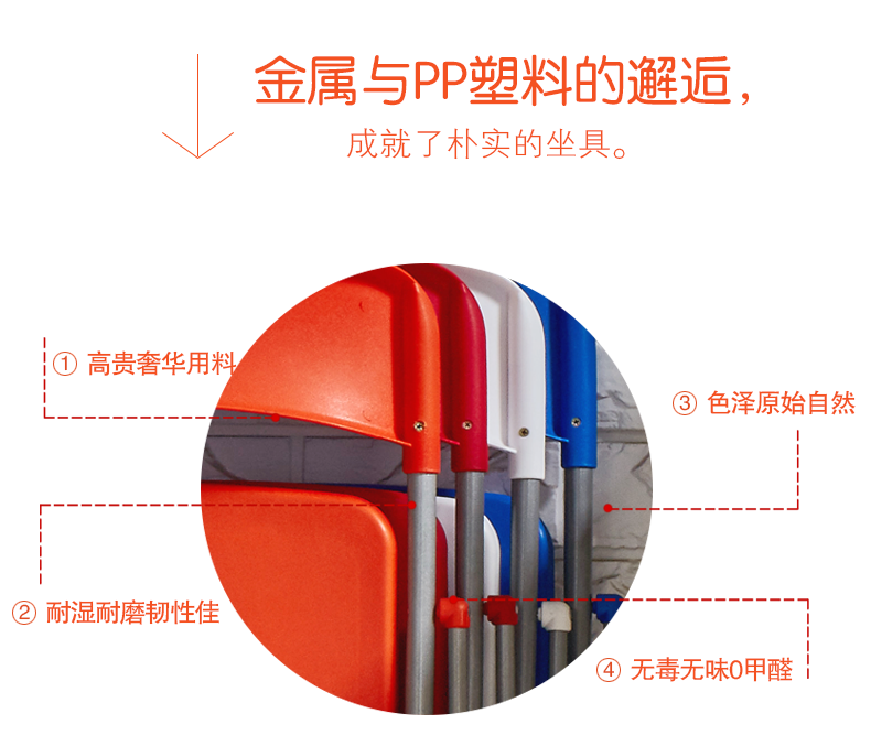 Computer Chair Folding Chair Household Plastic Chair Dining Chair Household Folding Stool Office Chair Leisure Chair Portable Chair