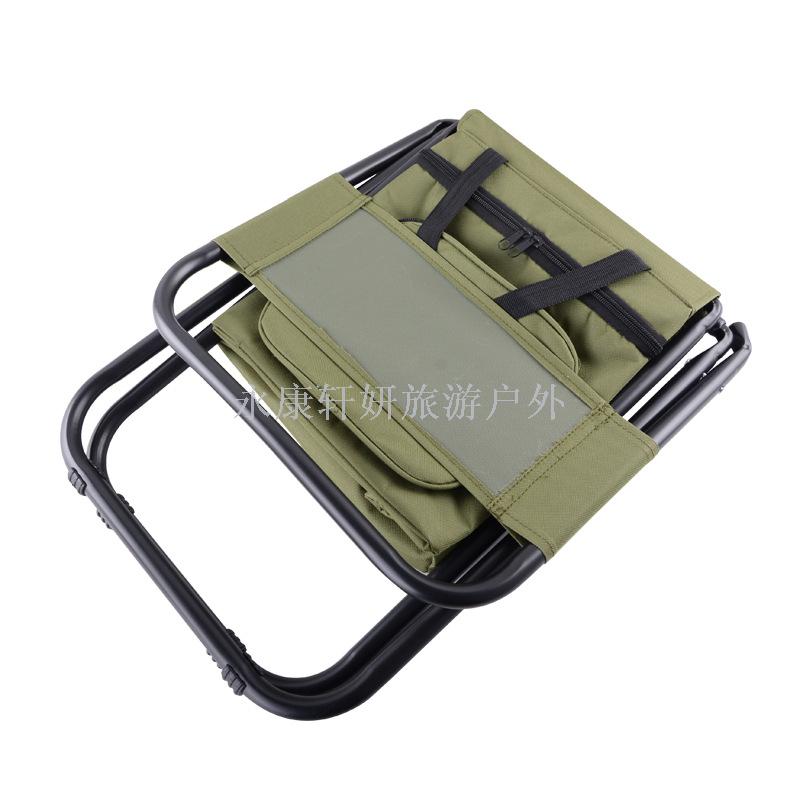 Outdoor folding chair backseat fishing stool horse stool multi-function insulation ice bag stool folding stool
