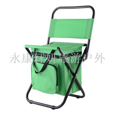 Outdoor folding chair backseat fishing stool horse stool multi-function insulation ice bag stool folding stool