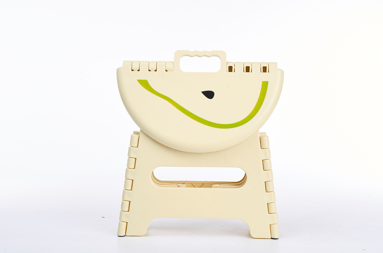 Korean-Style Small Fruit Folding Stool with Automatic Safety Lock