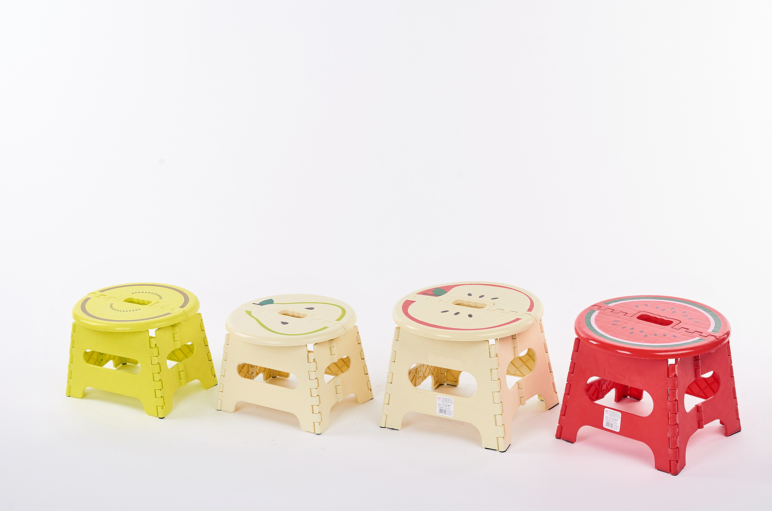 Korean-Style Small Fruit Folding Stool with Automatic Safety Lock