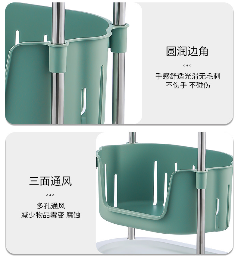 New Kitchen Storage Rack Trolley Floor Multi-Layer Mobile Household Pulley Storage Rack Vegetable Bowl and Chopsticks Storage Rack
