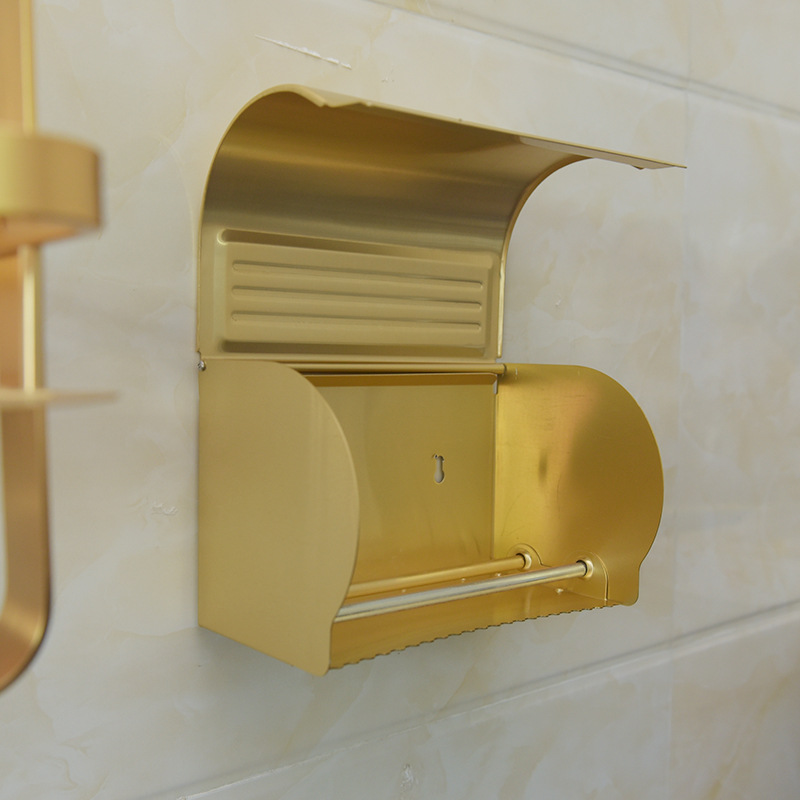 Aluminum Towel Rack Bath Towel Rack European Gold Storage Rack Bathroom Bathroom Bathroom Bathroom Pendant Set