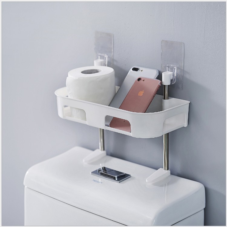 Creative Multifunctional Bathroom Toilet Rack Sundries Rack Bathroom Punch-Free Stick Toilet Storage Rack Storage Rack