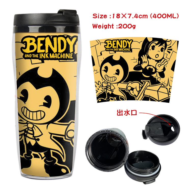 and Ink Printing Machine Animation Peripheral Double Insulation Plastic Cup Sports Kettle Cool Water Pot Creative Glass