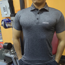 2018 Muscle Boy Sports Spring Fitness Stretch Pure Cotton Leisure Running machine Exercise T-shirt