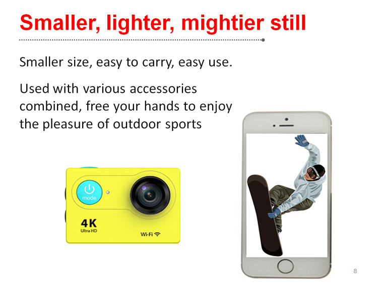 Cross-Border Hot Sale Amazon H9 Sports DV 4K Sports Camera WiFi Diving Outdoor Waterproof Mini Submersible Machine Cross-Border Hot Sale Amazon H9 Sports DV 4K Sports Camera WiFi Diving Outdoor Waterproof Mini Submersible Machine