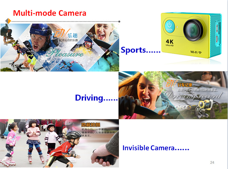 Cross-Border Hot Sale Amazon H9 Sports DV 4K Sports Camera WiFi Diving Outdoor Waterproof Mini Submersible Machine Cross-Border Hot Sale Amazon H9 Sports DV 4K Sports Camera WiFi Diving Outdoor Waterproof Mini Submersible Machine