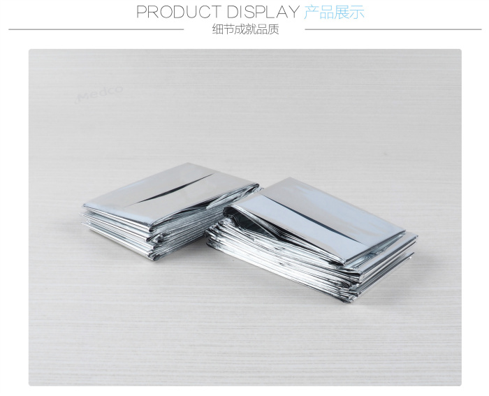 Silver emergency blanket outdoor emergency blanket PET emergency blanket stock Silver emergency blanket outdoor emergency blanket PET emergency blanket stock