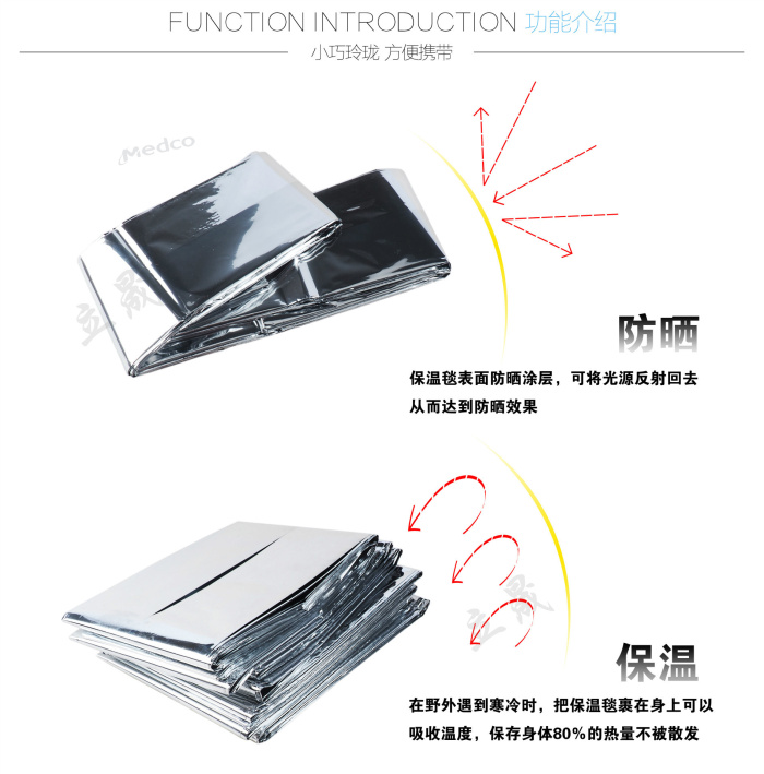Silver emergency blanket outdoor emergency blanket PET emergency blanket stock Silver emergency blanket outdoor emergency blanket PET emergency blanket stock