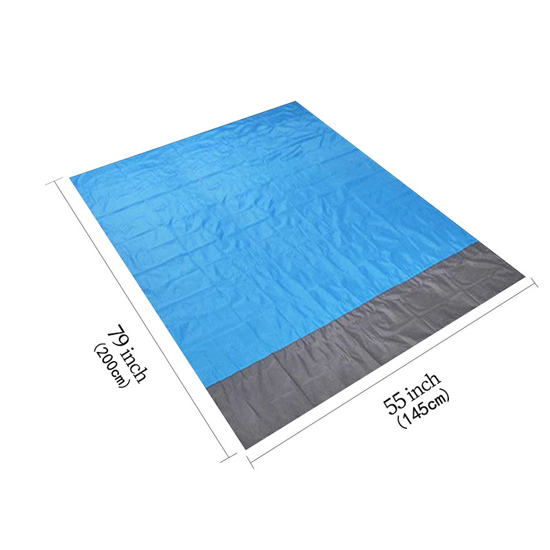 Cross-Border Hot Amazon Waterproof Beach Mat Outdoor Camping Portable Foldable Beach Pocket Beach Blanket