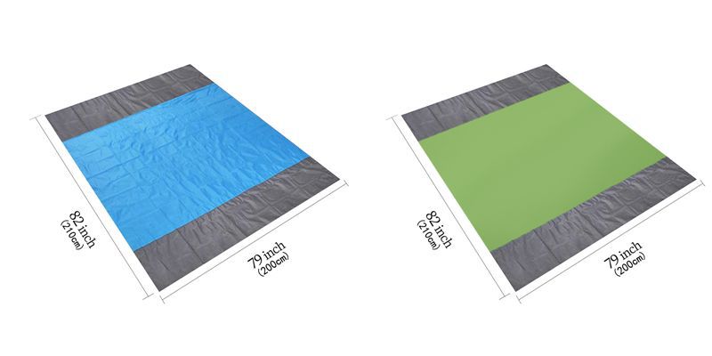 Cross-Border Hot Amazon Waterproof Beach Mat Outdoor Camping Portable Foldable Beach Pocket Beach Blanket