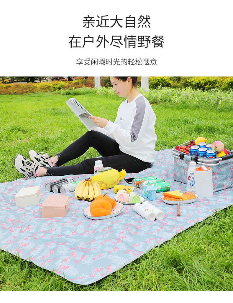 Hot Sale Outdoor Picnic Mat Folding Moisture Proof Pad Camping Picnic Blanket Beach Travel Beach Mat Source Factory