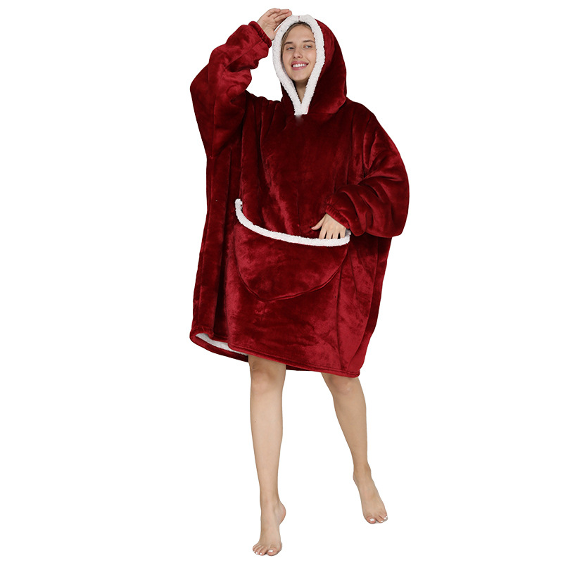 Lazy Blanket Composite Lambswool Pullover Flannel Sweater TV Blanket Hooded Lazy Clothes Outdoor Keep Warm Pajamas Lazy Blanket Composite Lambswool Pullover Flannel Sweater TV Blanket Hooded Lazy Clothes Outdoor Keep Warm Pajamas