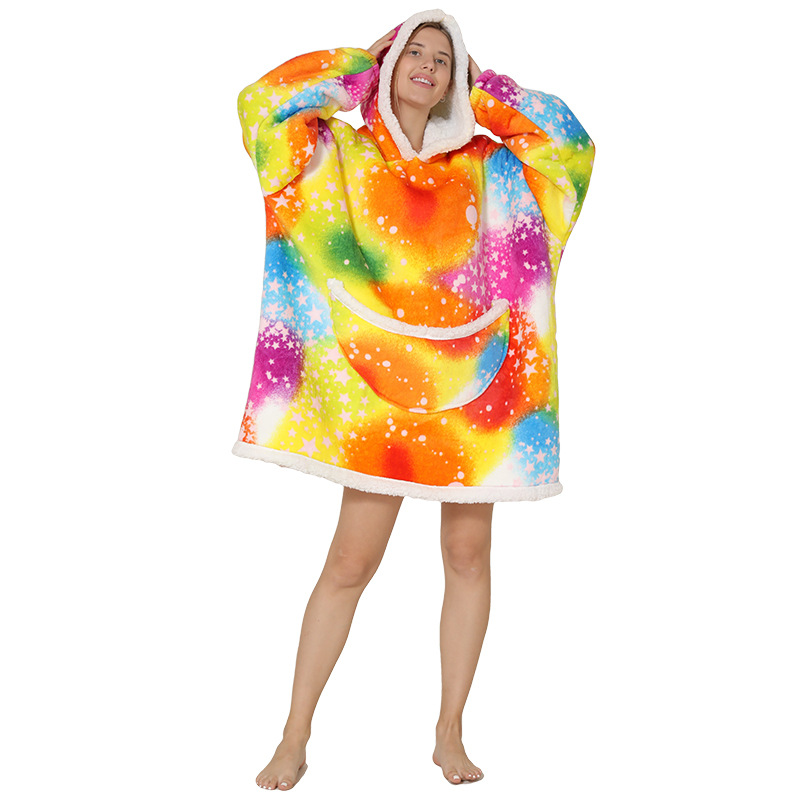 Lazy Blanket Composite Lambswool Pullover Flannel Sweater TV Blanket Hooded Lazy Clothes Outdoor Keep Warm Pajamas Lazy Blanket Composite Lambswool Pullover Flannel Sweater TV Blanket Hooded Lazy Clothes Outdoor Keep Warm Pajamas