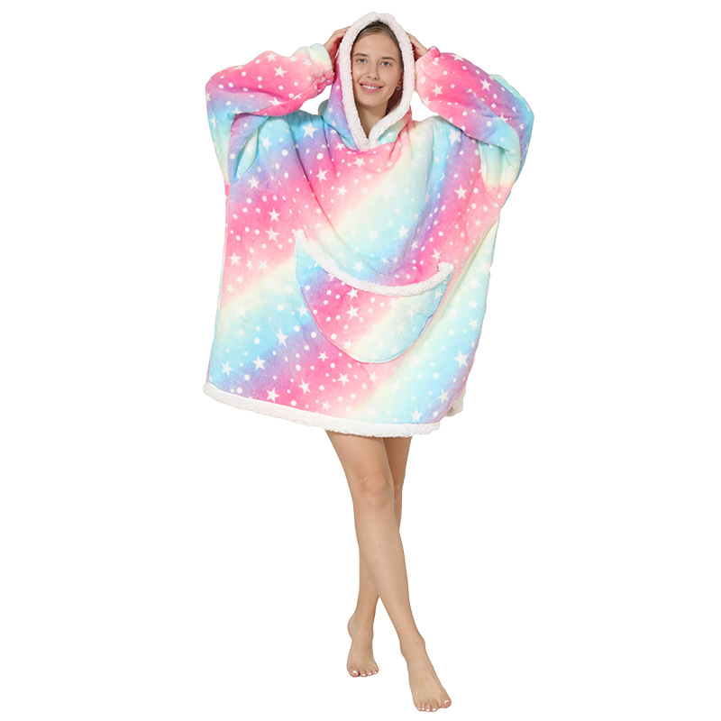 Lazy Blanket Composite Lambswool Pullover Flannel Sweater TV Blanket Hooded Lazy Clothes Outdoor Keep Warm Pajamas Lazy Blanket Composite Lambswool Pullover Flannel Sweater TV Blanket Hooded Lazy Clothes Outdoor Keep Warm Pajamas