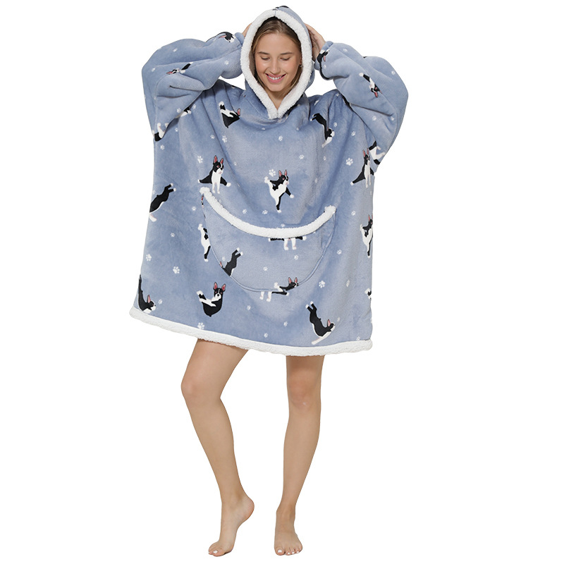 Lazy Blanket Composite Lambswool Pullover Flannel Sweater TV Blanket Hooded Lazy Clothes Outdoor Keep Warm Pajamas Lazy Blanket Composite Lambswool Pullover Flannel Sweater TV Blanket Hooded Lazy Clothes Outdoor Keep Warm Pajamas