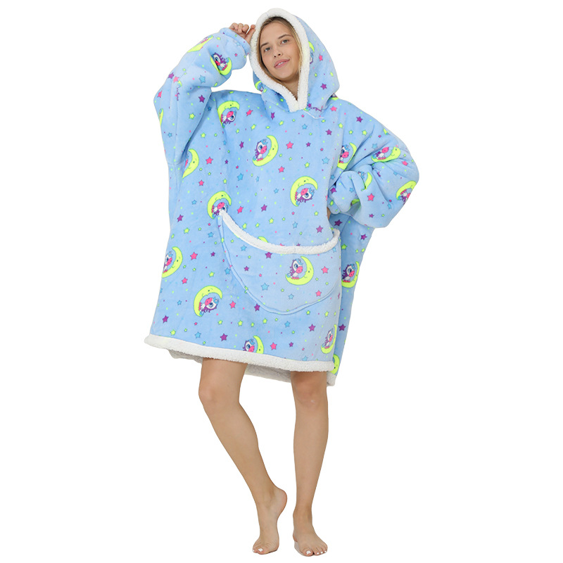 Lazy Blanket Composite Lambswool Pullover Flannel Sweater TV Blanket Hooded Lazy Clothes Outdoor Keep Warm Pajamas Lazy Blanket Composite Lambswool Pullover Flannel Sweater TV Blanket Hooded Lazy Clothes Outdoor Keep Warm Pajamas