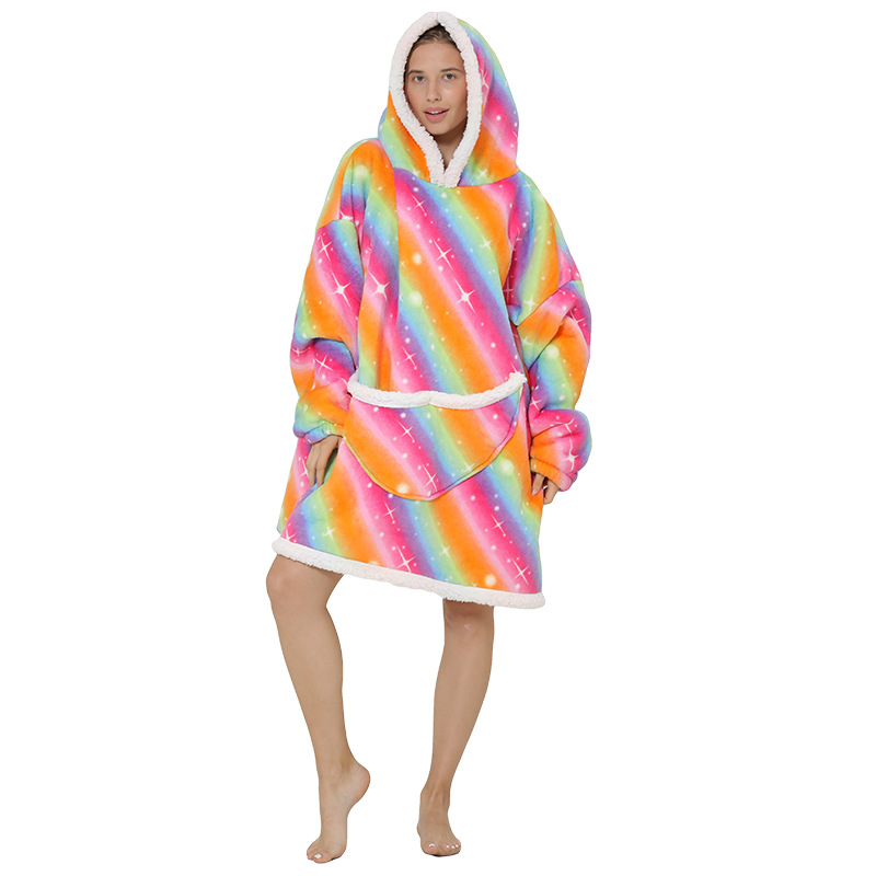 Lazy Blanket Composite Lambswool Pullover Flannel Sweater TV Blanket Hooded Lazy Clothes Outdoor Keep Warm Pajamas Lazy Blanket Composite Lambswool Pullover Flannel Sweater TV Blanket Hooded Lazy Clothes Outdoor Keep Warm Pajamas