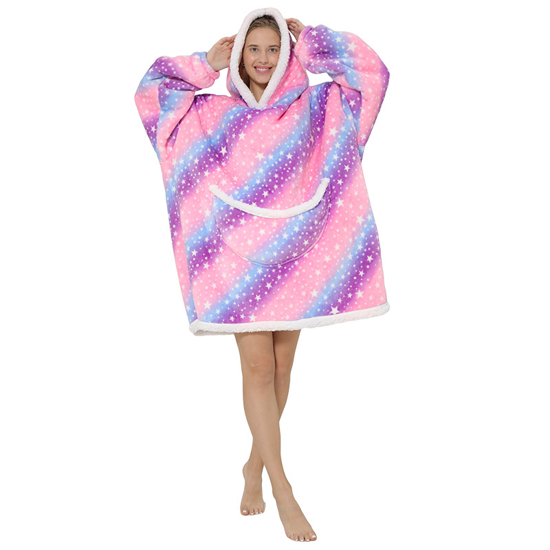 Lazy Blanket Composite Lambswool Pullover Flannel Sweater TV Blanket Hooded Lazy Clothes Outdoor Keep Warm Pajamas Lazy Blanket Composite Lambswool Pullover Flannel Sweater TV Blanket Hooded Lazy Clothes Outdoor Keep Warm Pajamas