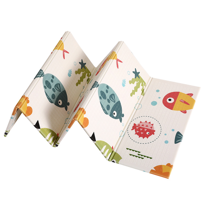 Factory In Stock XPe Double-Sided Cartoon Folding Climbing Pad Outdoor Camping Game Blanket Baby Crawling Mat Thickened