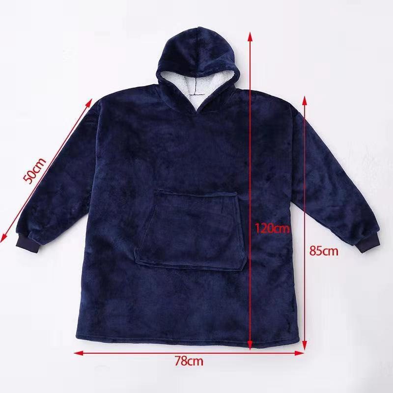 Lazy Pullover TV Blanket Outdoor Cold-Proof Clothes Hooded Fleece Thermal Clothes Lazy Blanket Lazy Pullover TV Blanket Outdoor Cold-Proof Clothes Hooded Fleece Thermal Clothes Lazy Blanket
