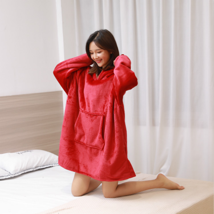 Lazy Pullover TV Blanket Outdoor Cold-Proof Clothes Hooded Fleece Thermal Clothes Lazy Blanket Lazy Pullover TV Blanket Outdoor Cold-Proof Clothes Hooded Fleece Thermal Clothes Lazy Blanket