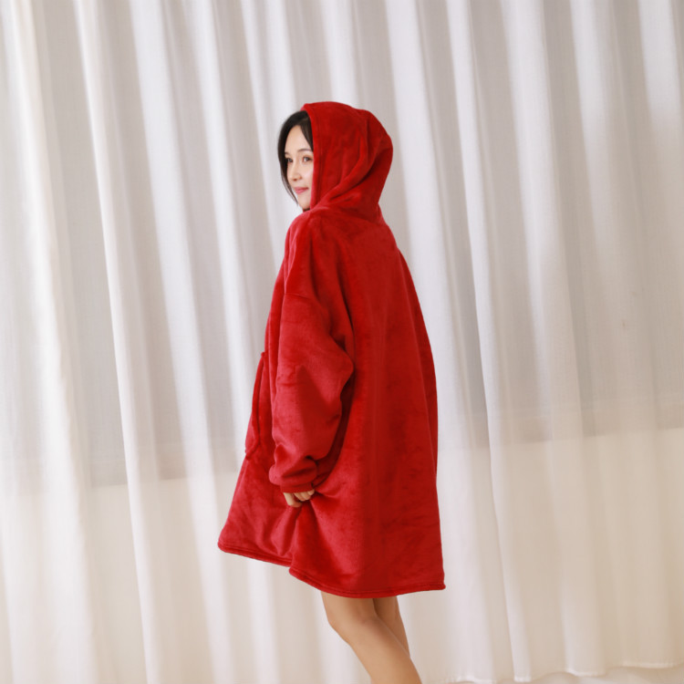 Lazy Pullover TV Blanket Outdoor Cold-Proof Clothes Hooded Fleece Thermal Clothes Lazy Blanket Lazy Pullover TV Blanket Outdoor Cold-Proof Clothes Hooded Fleece Thermal Clothes Lazy Blanket