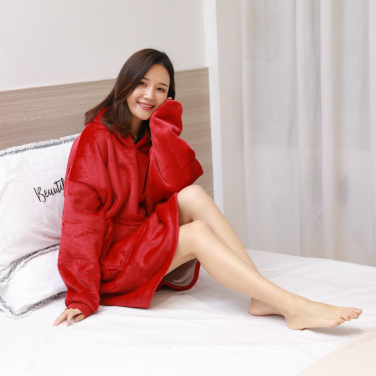 Lazy Pullover TV Blanket Outdoor Cold-Proof Clothes Hooded Fleece Thermal Clothes Lazy Blanket Lazy Pullover TV Blanket Outdoor Cold-Proof Clothes Hooded Fleece Thermal Clothes Lazy Blanket