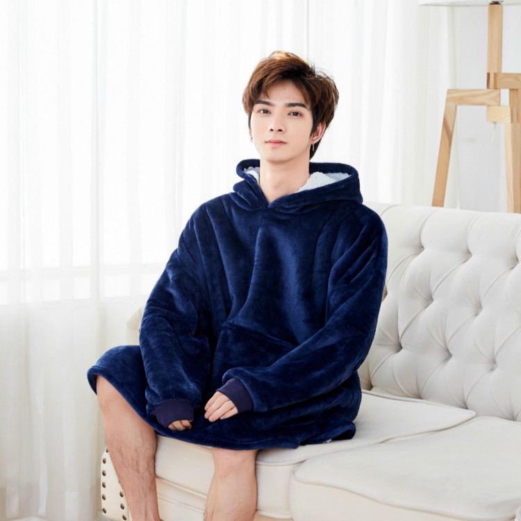Lazy Pullover TV Blanket Outdoor Cold-Proof Clothes Hooded Fleece Thermal Clothes Lazy Blanket Lazy Pullover TV Blanket Outdoor Cold-Proof Clothes Hooded Fleece Thermal Clothes Lazy Blanket