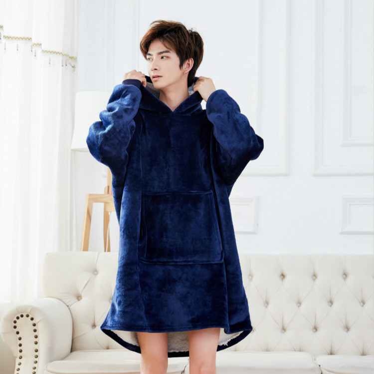 Lazy Pullover TV Blanket Outdoor Cold-Proof Clothes Hooded Fleece Thermal Clothes Lazy Blanket Lazy Pullover TV Blanket Outdoor Cold-Proof Clothes Hooded Fleece Thermal Clothes Lazy Blanket