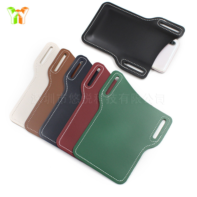 Outdoor Wrist Hanging Mobile Phone Bag Pu Mobile Phone Waist Bag Leather Case Portable AntiLost Cellphone Protection Bag
