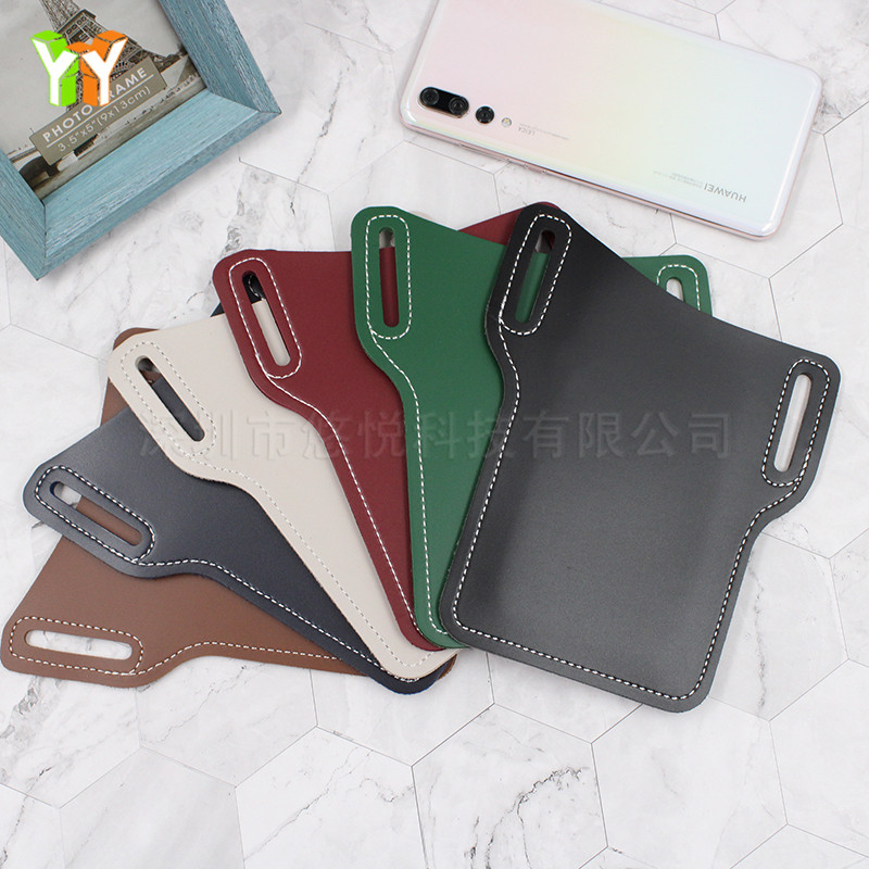 Outdoor Wrist Hanging Mobile Phone Bag Pu Mobile Phone Waist Bag Leather Case Portable AntiLost Cellphone Protection Bag