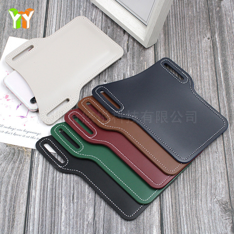 Outdoor Wrist Hanging Mobile Phone Bag Pu Mobile Phone Waist Bag Leather Case Portable AntiLost Cellphone Protection Bag