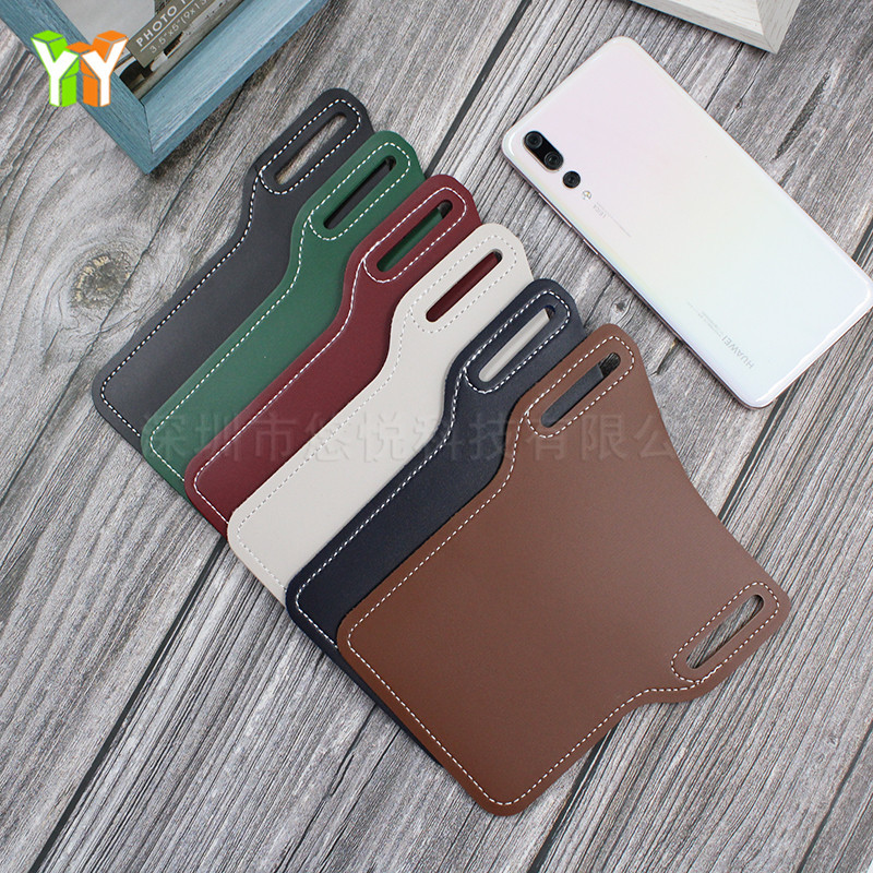 Outdoor Wrist Hanging Mobile Phone Bag Pu Mobile Phone Waist Bag Leather Case Portable AntiLost Cellphone Protection Bag