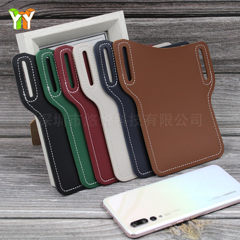 Outdoor Wrist Hanging Mobile Phone Bag Pu Mobile Phone Waist Bag Leather Case Portable AntiLost Cellphone Protection Bag