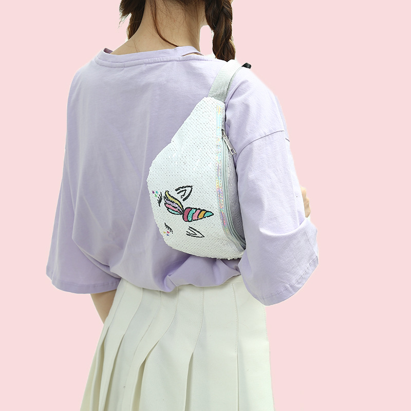 Unicorn Unicorn Waist Bag Student Cartoon Sequins Sports Waist Bag Mermaid Fashionable Cosmetic Bag Unicorn Unicorn Waist Bag Student Cartoon Sequins Sports Waist Bag Mermaid Fashionable Cosmetic Bag