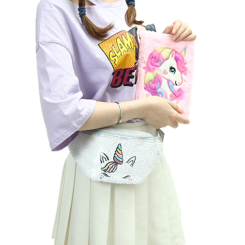 Unicorn Unicorn Waist Bag Student Cartoon Sequins Sports Waist Bag Mermaid Fashionable Cosmetic Bag Unicorn Unicorn Waist Bag Student Cartoon Sequins Sports Waist Bag Mermaid Fashionable Cosmetic Bag