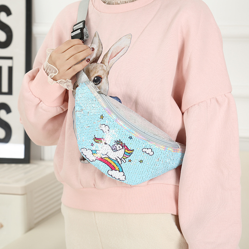 Unicorn Unicorn Waist Bag Student Cartoon Sequins Sports Waist Bag Mermaid Fashionable Cosmetic Bag Unicorn Unicorn Waist Bag Student Cartoon Sequins Sports Waist Bag Mermaid Fashionable Cosmetic Bag