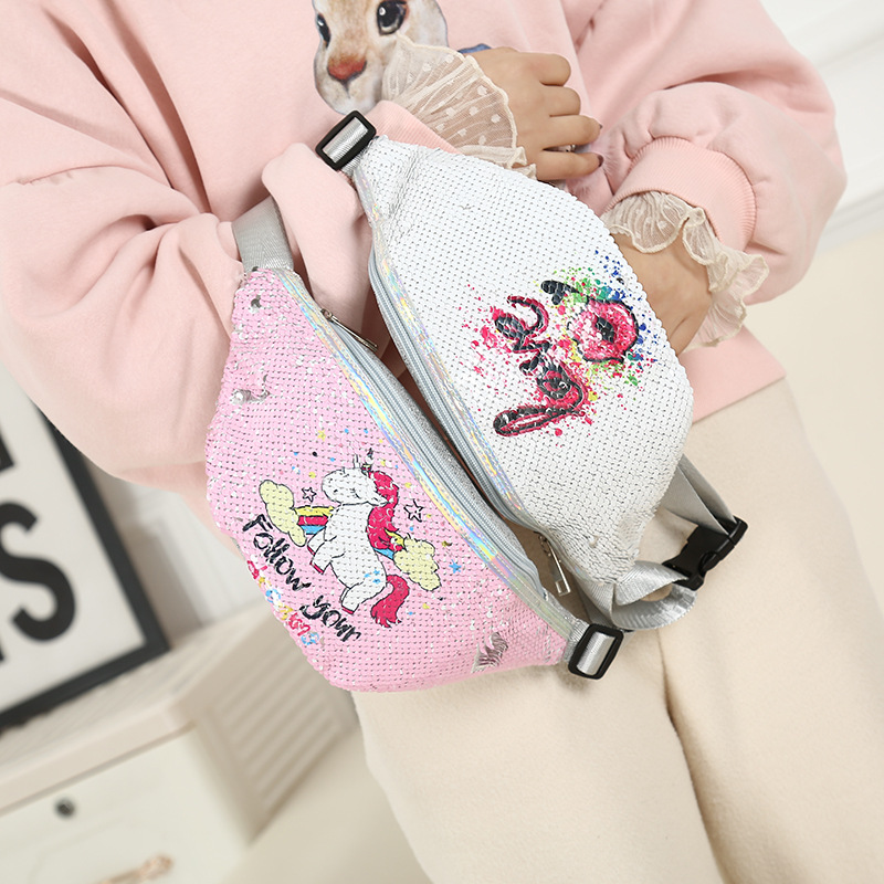 Unicorn Unicorn Waist Bag Student Cartoon Sequins Sports Waist Bag Mermaid Fashionable Cosmetic Bag Unicorn Unicorn Waist Bag Student Cartoon Sequins Sports Waist Bag Mermaid Fashionable Cosmetic Bag